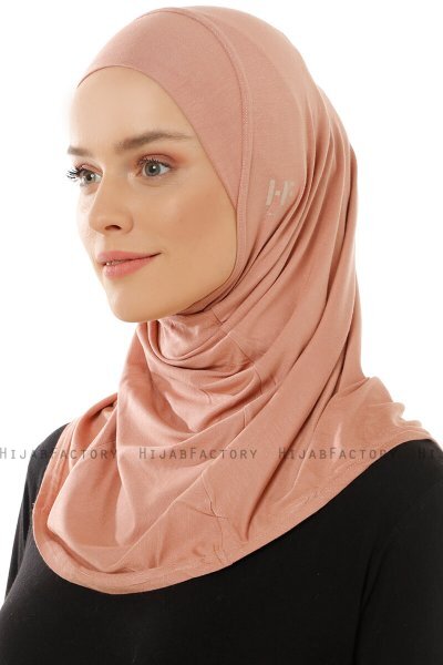 Hanfendy Plain Logo - Hijab One-Piece Peanut
