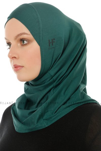 Hanfendy Cross Logo - Hijab One-Piece Verde Oscuro