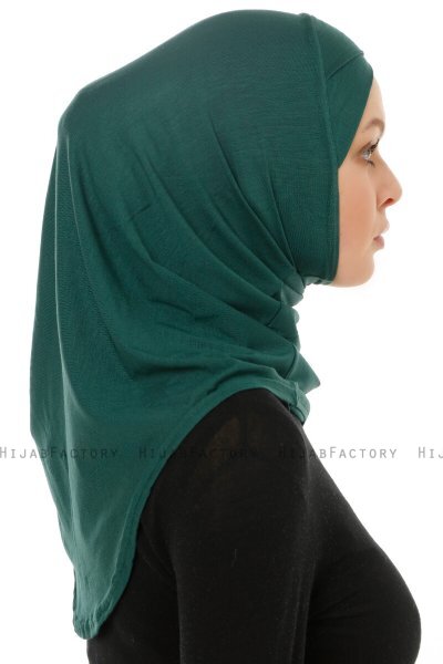 Hanfendy Cross Logo - Hijab One-Piece Verde Oscuro