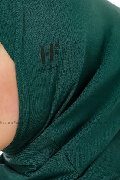 Hanfendy Cross Logo - Hijab One-Piece Verde Oscuro