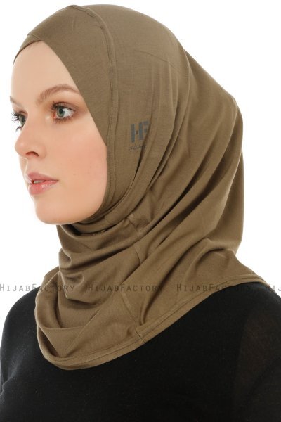 Hanfendy Cross Logo - Hijab One-Piece Caqui