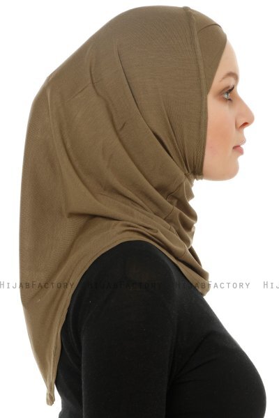 Hanfendy Cross Logo - Hijab One-Piece Caqui