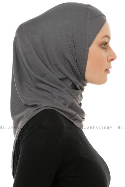 Hanfendy Cross Logo - Hijab One-Piece Gris Oscuro