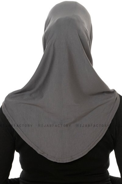 Hanfendy Cross Logo - Hijab One-Piece Gris Oscuro