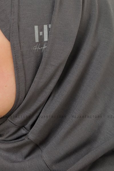 Hanfendy Cross Logo - Hijab One-Piece Gris Oscuro