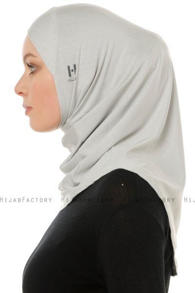 Hanfendy Cross Logo - Hijab One-Piece Gris Claro
