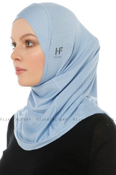 Hanfendy Cross Logo - Hijab One-Piece Azul Claro