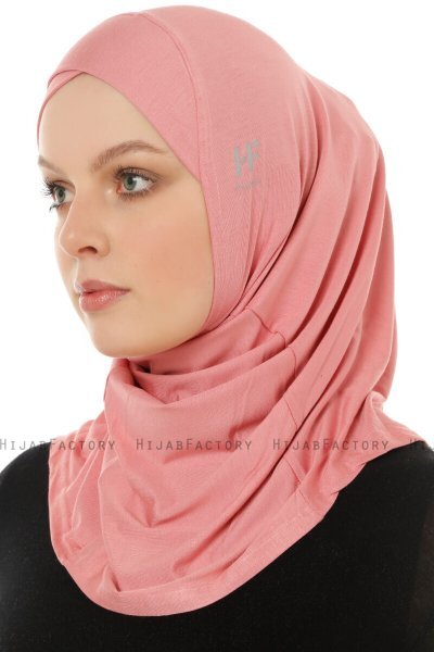 Hanfendy Cross Logo - Hijab One-Piece Rosa Oscuro
