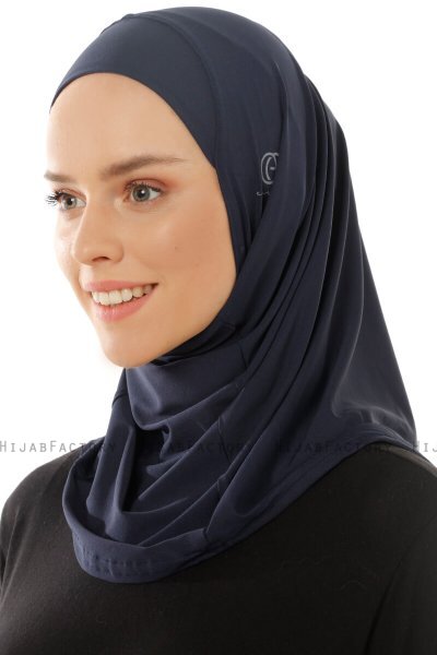 Micro Plain - Hijab One-Piece Azul Marino
