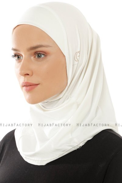 Micro Plain - Hijab One-Piece Crema