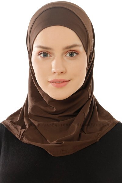 Micro Plain - Hijab One-Piece Marrón