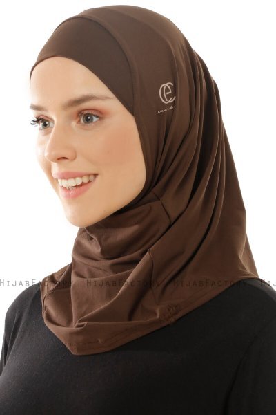 Micro Plain - Hijab One-Piece Marrón