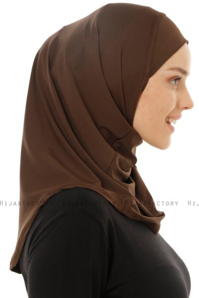 Micro Plain - Hijab One-Piece Marrón