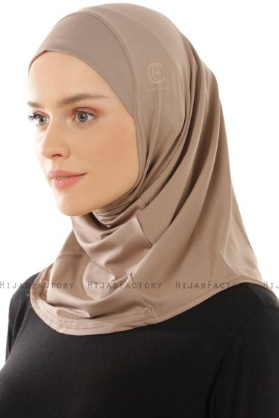 Micro Plain - Hijab One-Piece Taupe Oscuro
