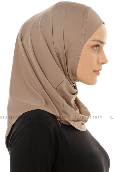 Micro Plain - Hijab One-Piece Taupe Oscuro