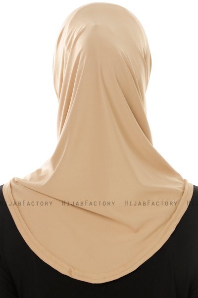 Micro Plain - Hijab One-Piece Beige - Ecardin