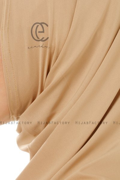 Micro Plain - Hijab One-Piece Beige - Ecardin