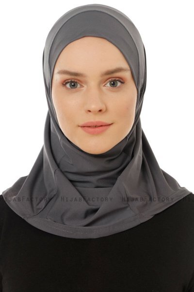 Micro Plain - Hijab One-Piece Antracita