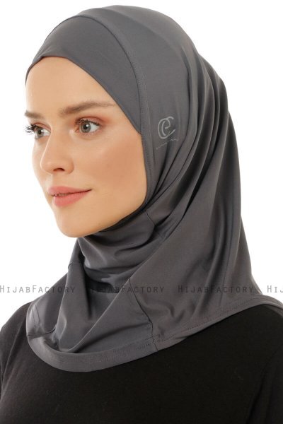 Micro Plain - Hijab One-Piece Antracita