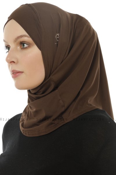 Micro Cross - Hijab One-Piece Marrón