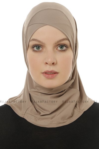 Micro Cross - Hijab One-Piece Taupe Oscuro