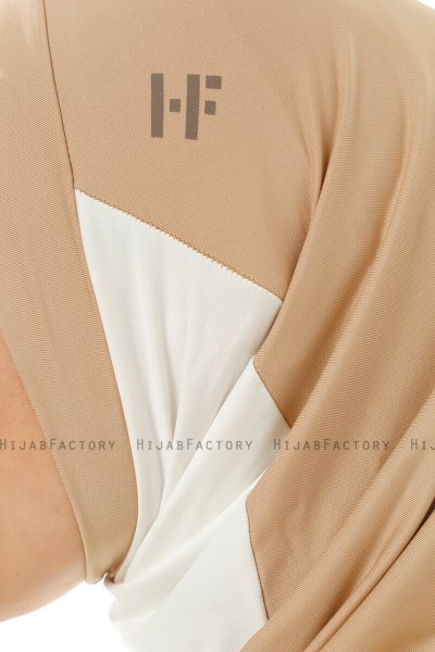 Esin - Hijab One-Piece Beige & Creme & Taupe Oscuro