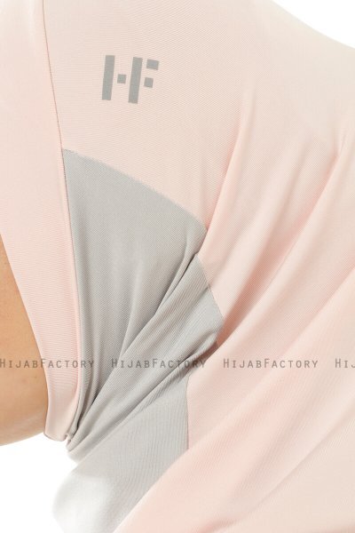 Esin - Hijab One-Piece Rosa De Antaño & Gris Claro & Crema