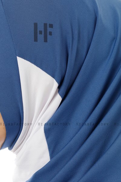 Esin - Hijab One-Piece Índigo & Blanco & Azul Marino