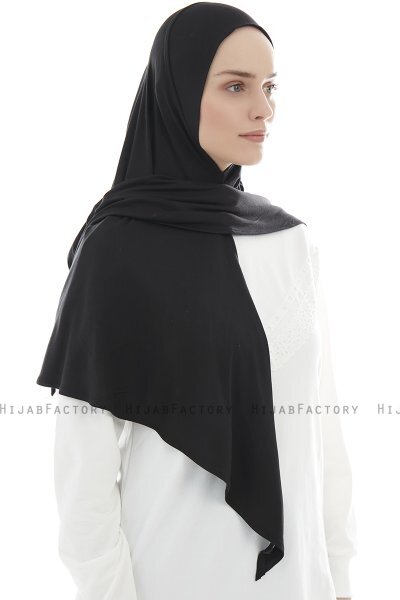 Ajda - Hijab Negro Con Cremallera