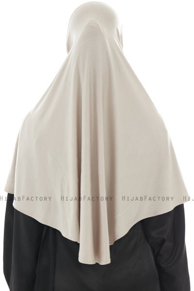 Ajda - Hijab Taupe Claro Con Cremallera