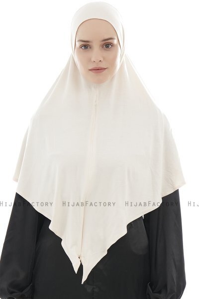 Ajda - Hijab Beige Con Cremallera