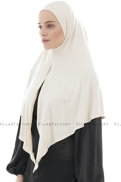 Ajda - Hijab Beige Con Cremallera