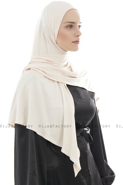 Ajda - Hijab Beige Con Cremallera