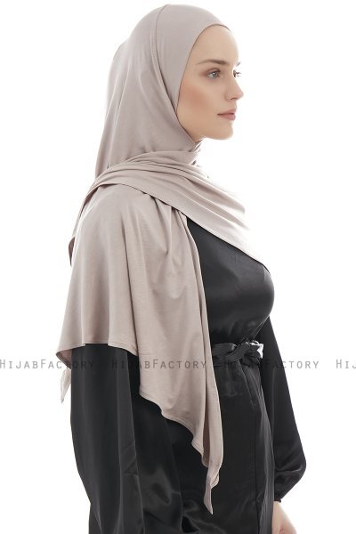 Ajda - Hijab Piedra Gris Con Cremallera