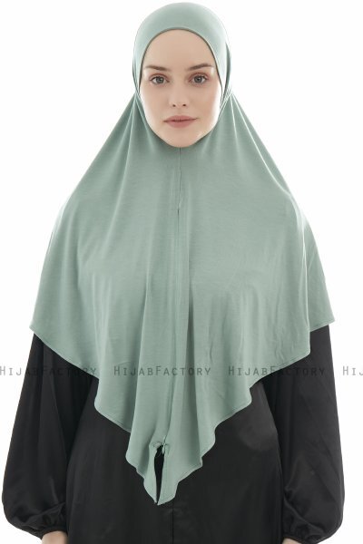 Ajda - Hijab Verde Con Cremallera