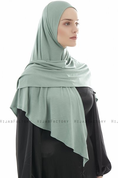 Ajda - Hijab Verde Con Cremallera