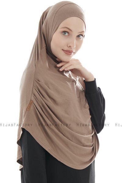 Roxelana - Hijab Al Amira Taupe Oscuro Larga