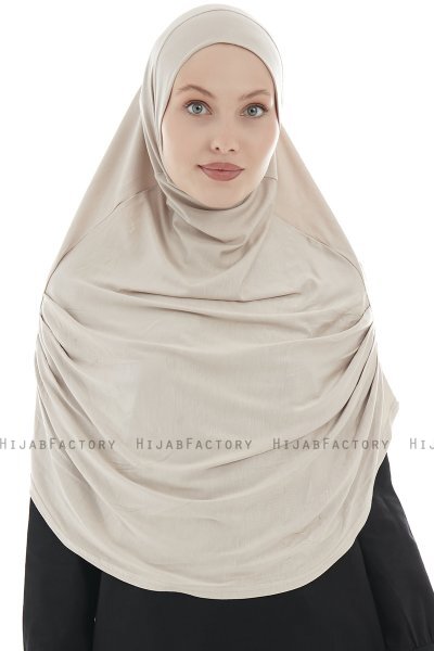 Roxelana - Hijab Al Amira Taupe Claro Larga