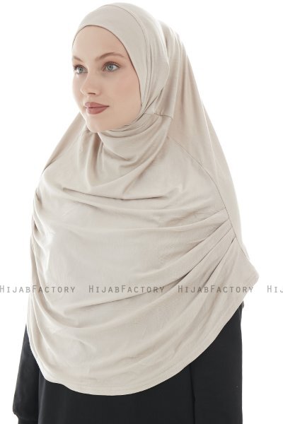 Roxelana - Hijab Al Amira Taupe Claro Larga