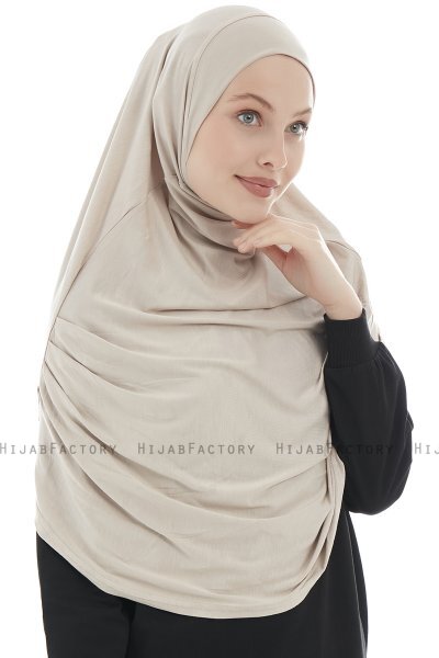 Roxelana - Hijab Al Amira Taupe Claro Larga