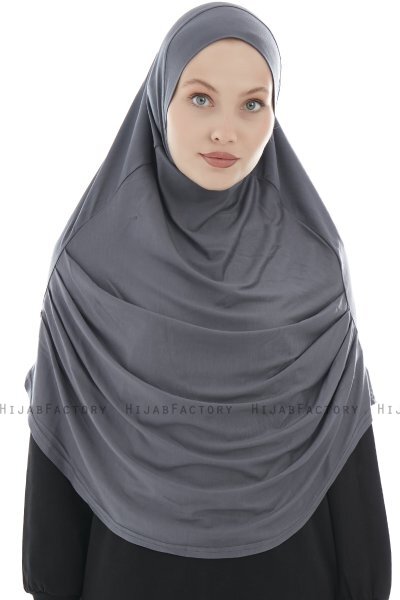 Roxelana - Hijab Al Amira Gris Oscuro Larga