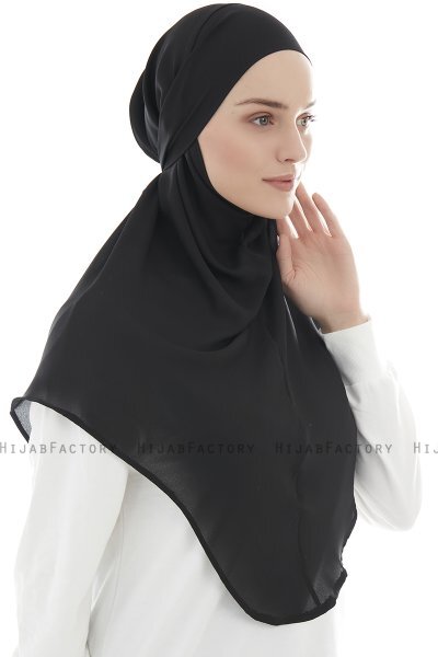 Ebrar - Hijab Al Amira Crepe Chiffon Negro