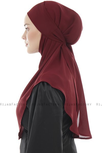 Ebrar - Hijab Al Amira Crepe Chiffon Burdeos