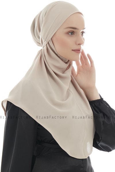 Ebrar - Hijab Al Amira Crepe Chiffon Taupe Claro