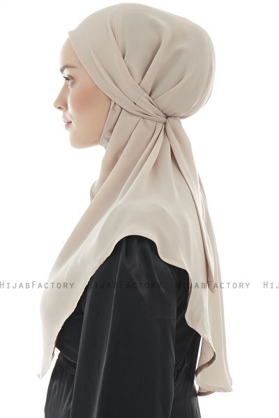 Ebrar - Hijab Al Amira Crepe Chiffon Taupe Claro