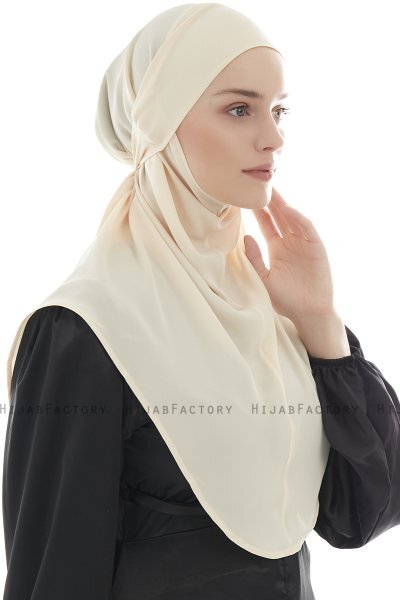 Ebrar - Hijab Al Amira Crepe Chiffon Beige Claro
