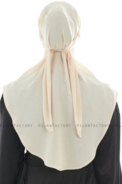 Ebrar - Hijab Al Amira Crepe Chiffon Beige Claro