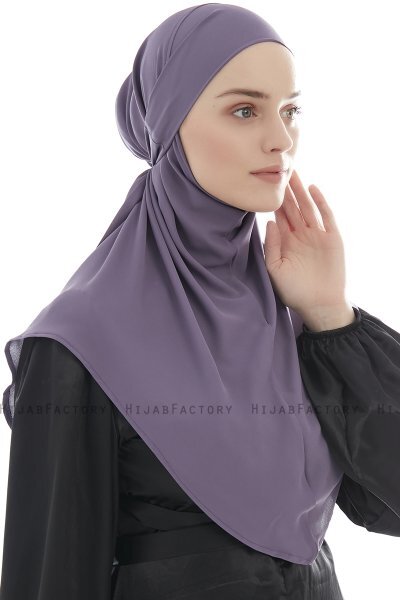 Ebrar - Hijab Al Amira Crepe Chiffon Morado Oscuro