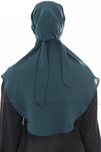 Ebrar - Hijab Al Amira Crepe Chiffon Verde Oscuro