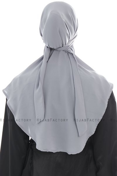 Ebrar - Hijab Al Amira Crepe Chiffon Gris Claro